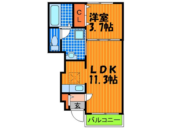 ミルト諸福の物件間取画像